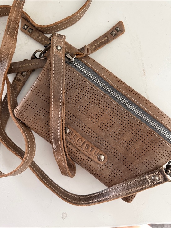 BED|STU Handbags - BED|STU Brown Perforated Leather Crossbody with Stud Accents